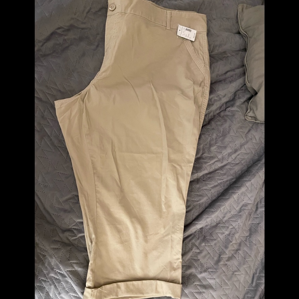 NWT! Cropped khakis. Size 26